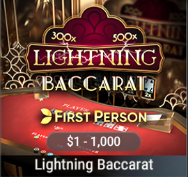 casino games lightning baccarat icon