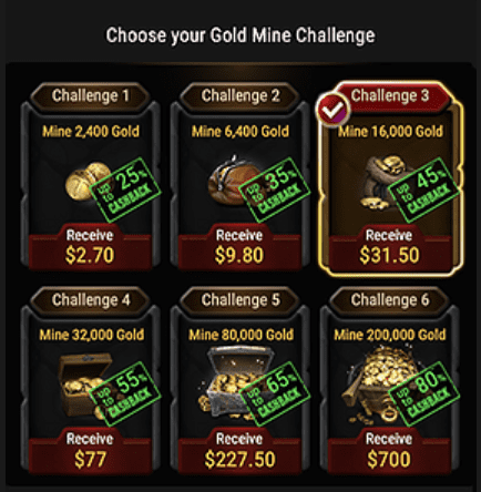 spin gold challenge pick challenge